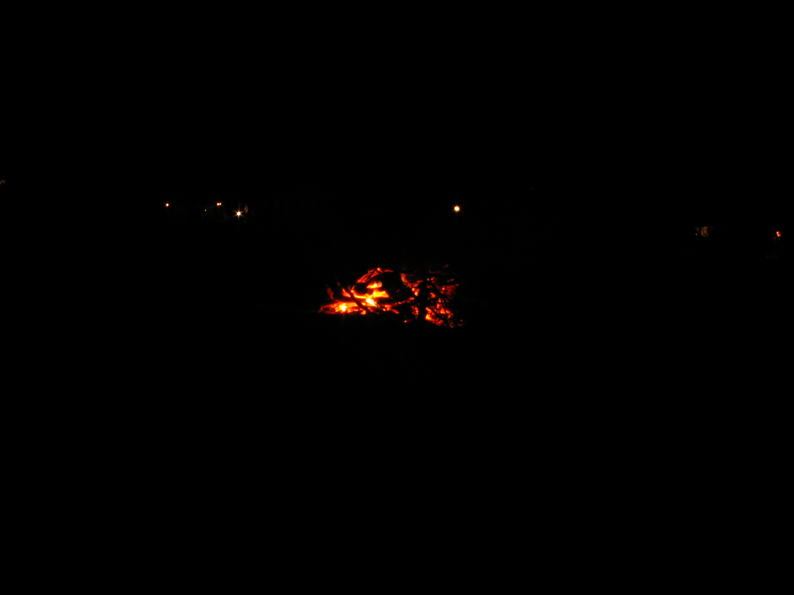 The bond fire that burned all night in my front yard